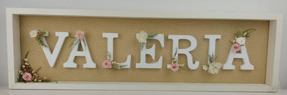 Cuadro con letras florales Floreate