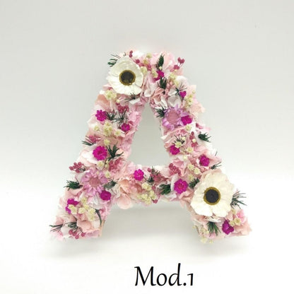 Letras de madera con flores Floreate